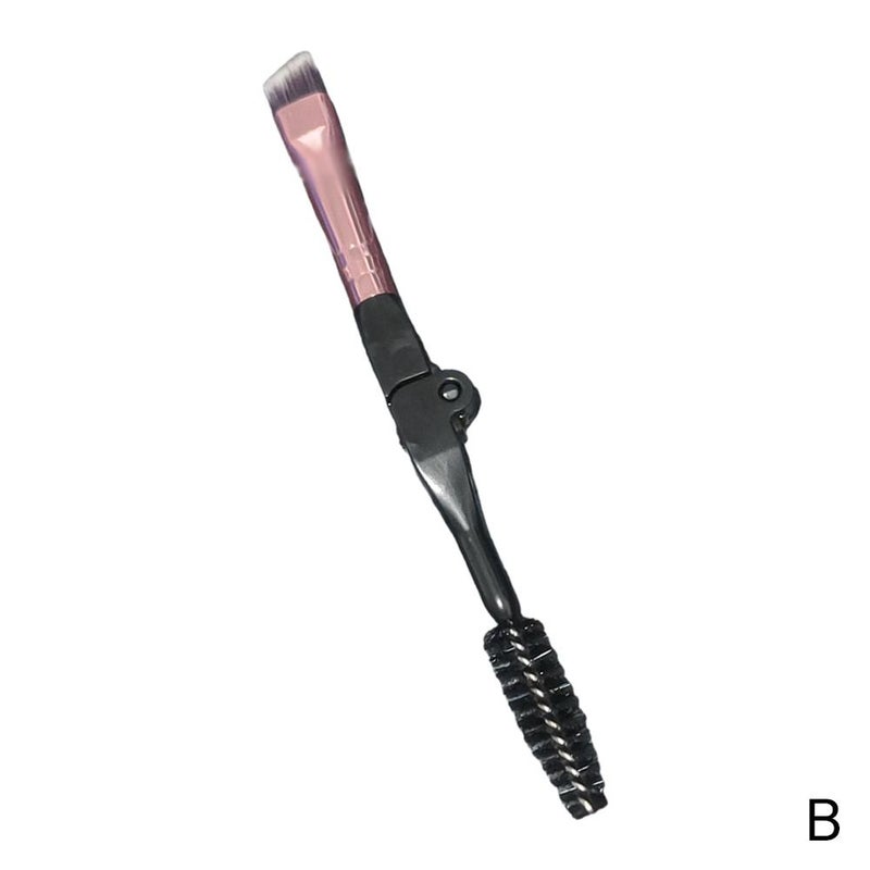 Multiple colors available. Foldable eyelash brush, eyebrow brush, eyebrow powder brush, foldable eyelash curler tool, double-ended eyebrow brush.